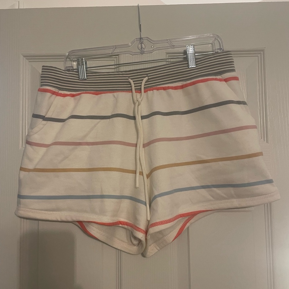 P.J. Salvage Cream Striped Shorts
